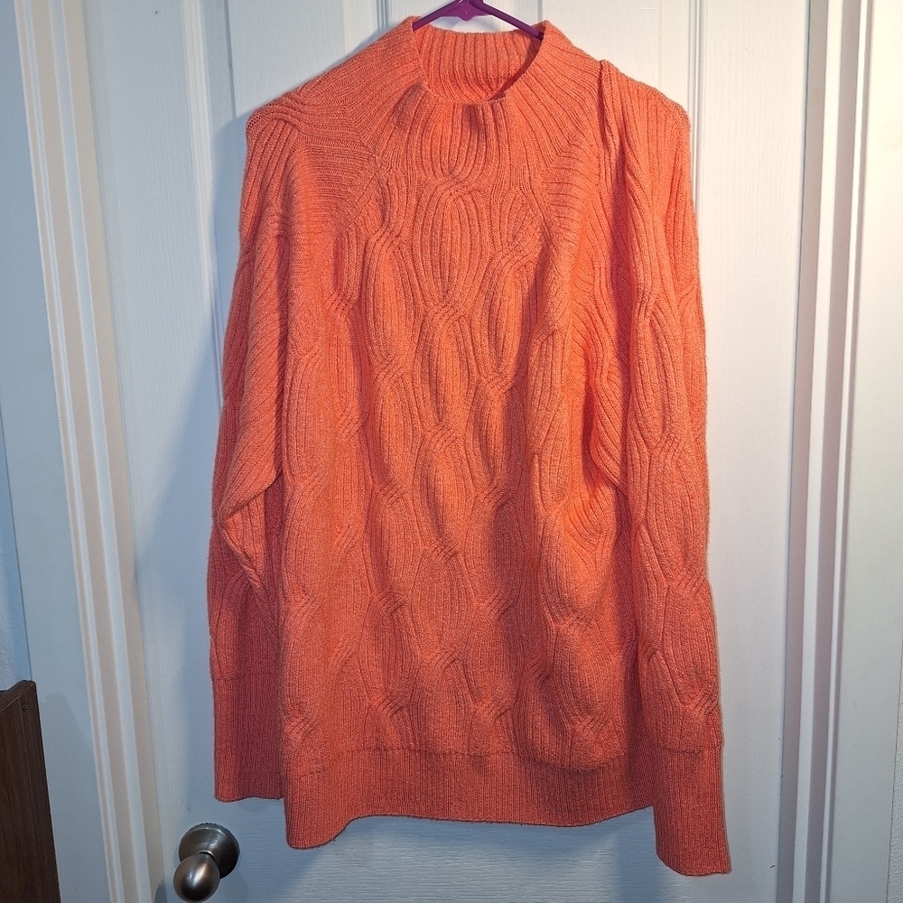 Amazon Essentials Orange Cowl Neck Sweater - Picture 2 of 4